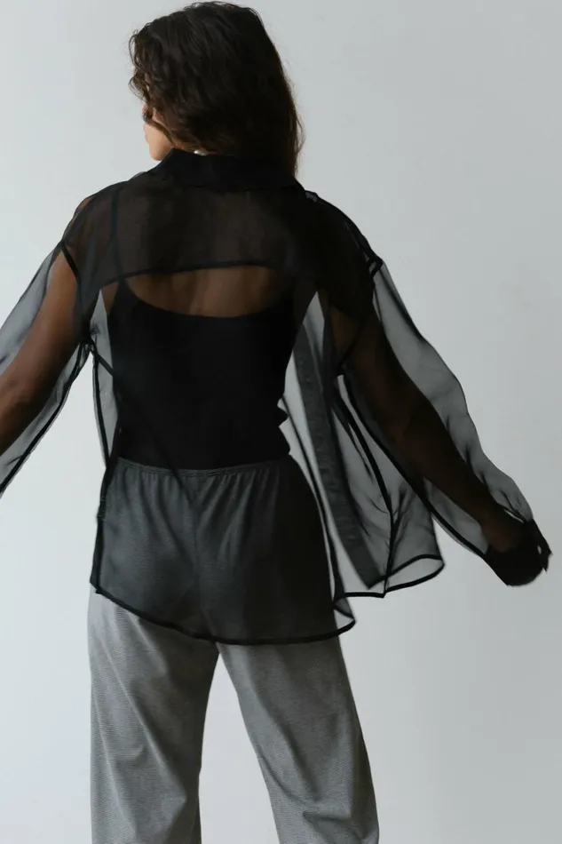 Women DONNI Tops The Organza Shirt Women DONNI Tops The Organza Shirt