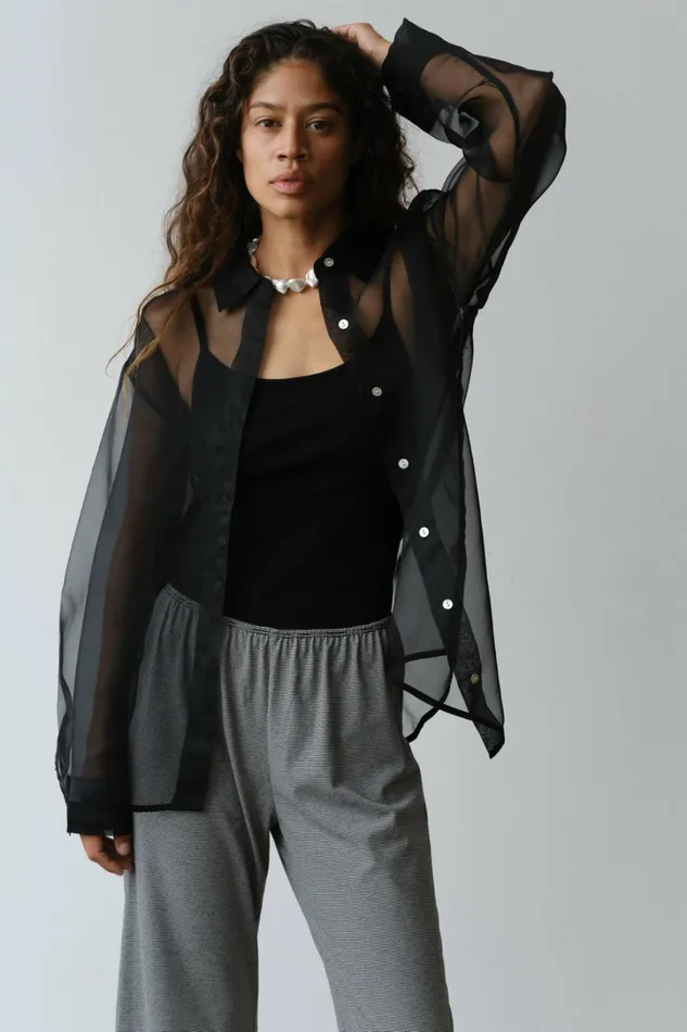 Women DONNI Tops The Organza Shirt Women DONNI Tops The Organza Shirt