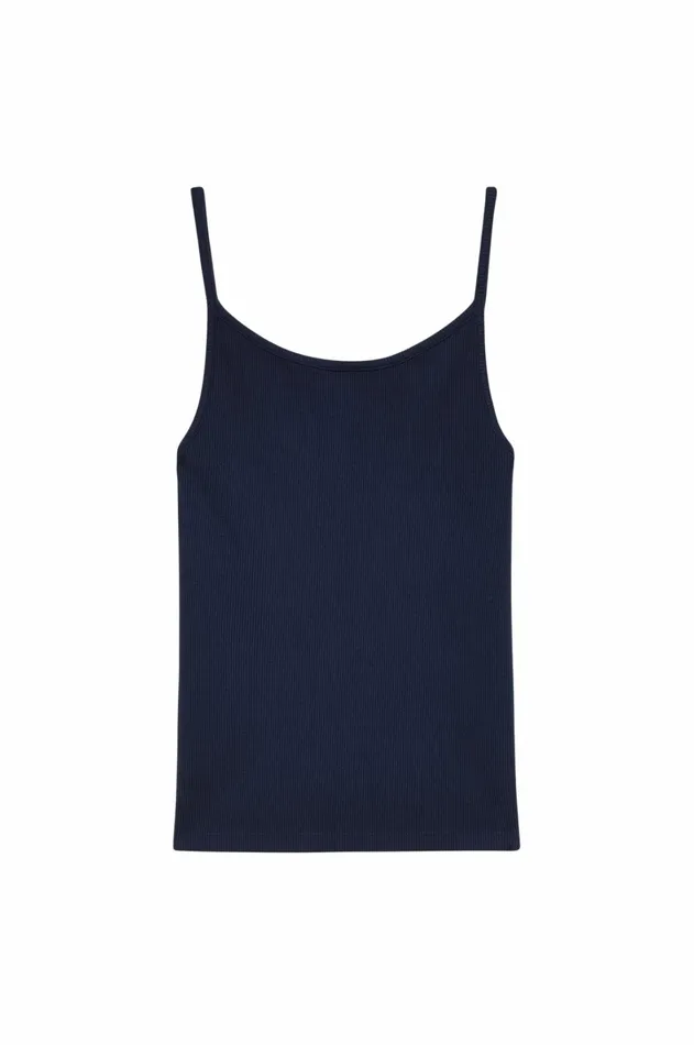 Women DONNI Tops The Rib Spaghetti Tank