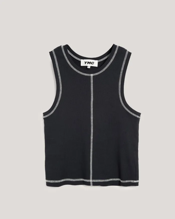 Women Dot Vest Black YMC Tops and TShirts