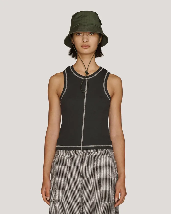 Women Dot Vest Black YMC Tops and TShirts
