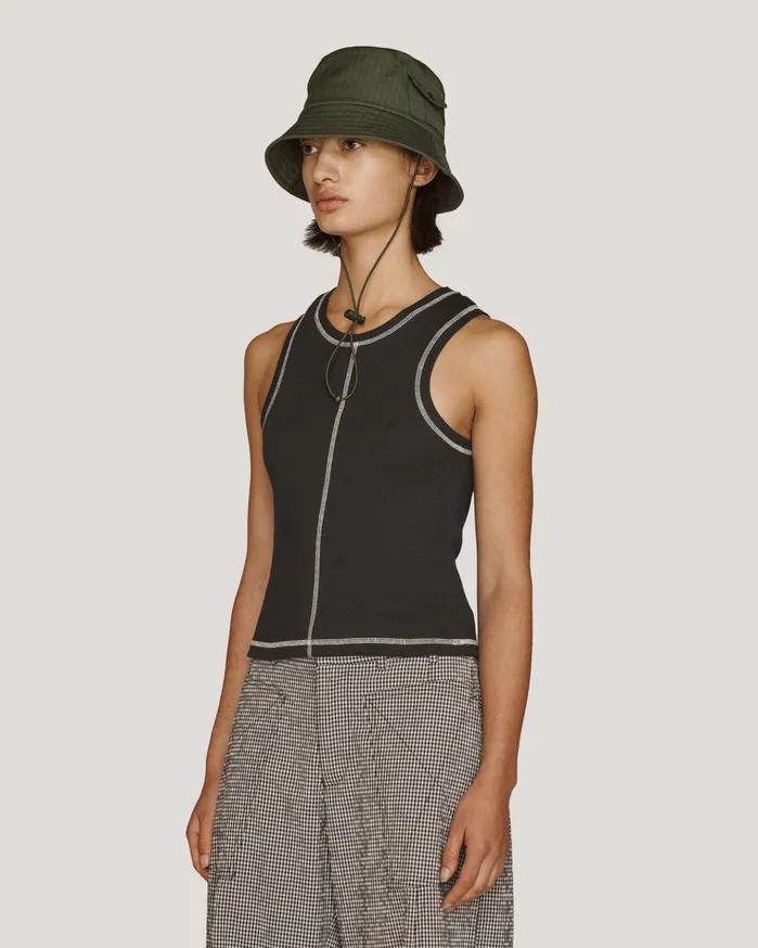 Women Dot Vest Black YMC Tops and TShirts