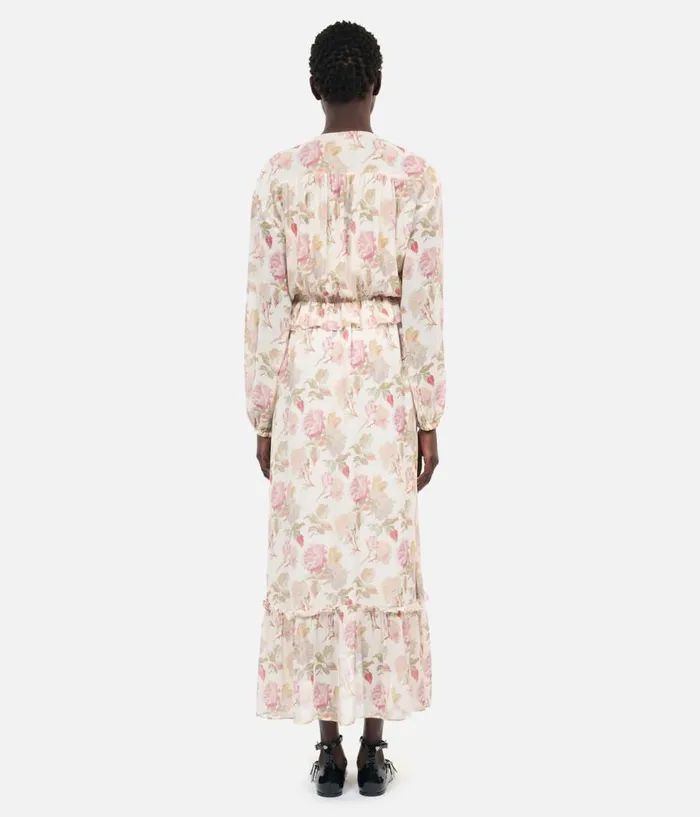 Women Dresses and Jumpsuits THE KOOPLES Long Printed Silk Dress Women Dresses and Jumpsuits THE KOOPLES Long Printed Silk Dress