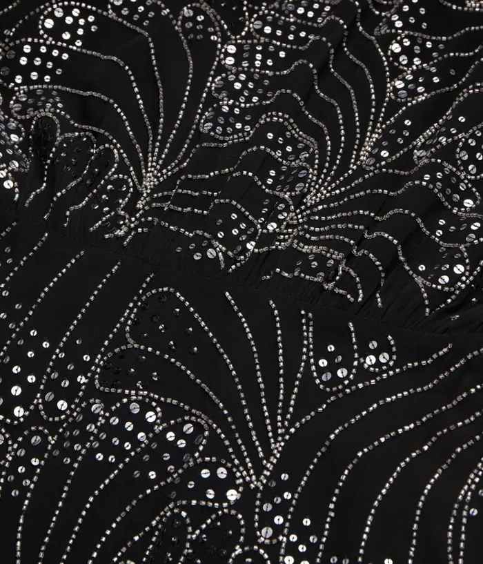 Women Dresses and Jumpsuits THE KOOPLES Short Black Dress With Sequins And Beads Women Dresses and Jumpsuits THE KOOPLES Short Black Dress With Sequins And Beads