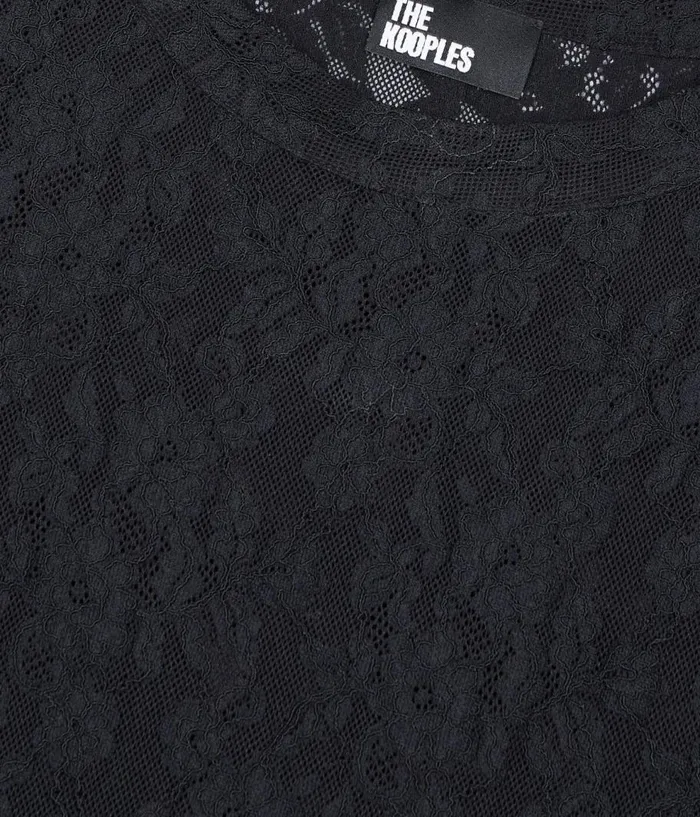 Women Dresses and Jumpsuits THE KOOPLES Short Black Lace Skater Dress Women Dresses and Jumpsuits THE KOOPLES Short Black Lace Skater Dress