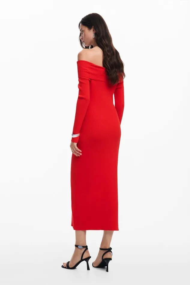 Women Dresses And Jumpsuits Desigual Bardot Neckline Dress