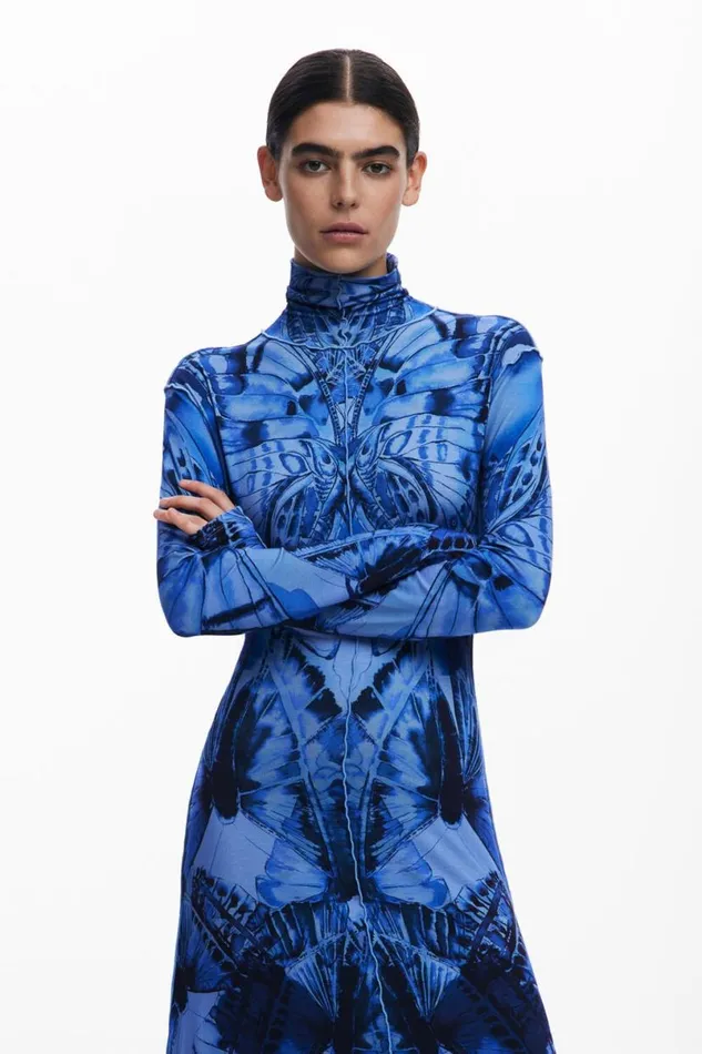 Women Dresses And Jumpsuits Desigual Butterfly Midi Dress