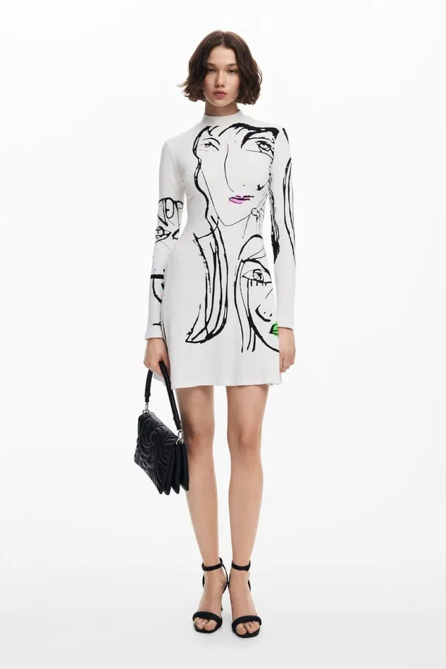 Women Dresses And Jumpsuits Desigual Face Print Dress