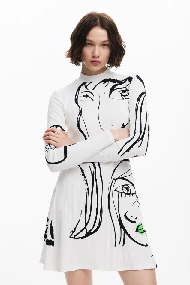 Women Dresses And Jumpsuits Desigual Face Print Dress