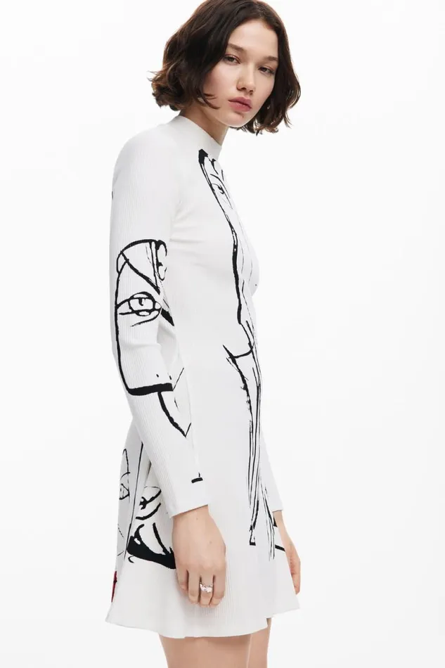 Women Dresses And Jumpsuits Desigual Face Print Dress