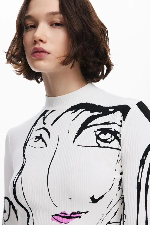 Women Dresses And Jumpsuits Desigual Face Print Dress