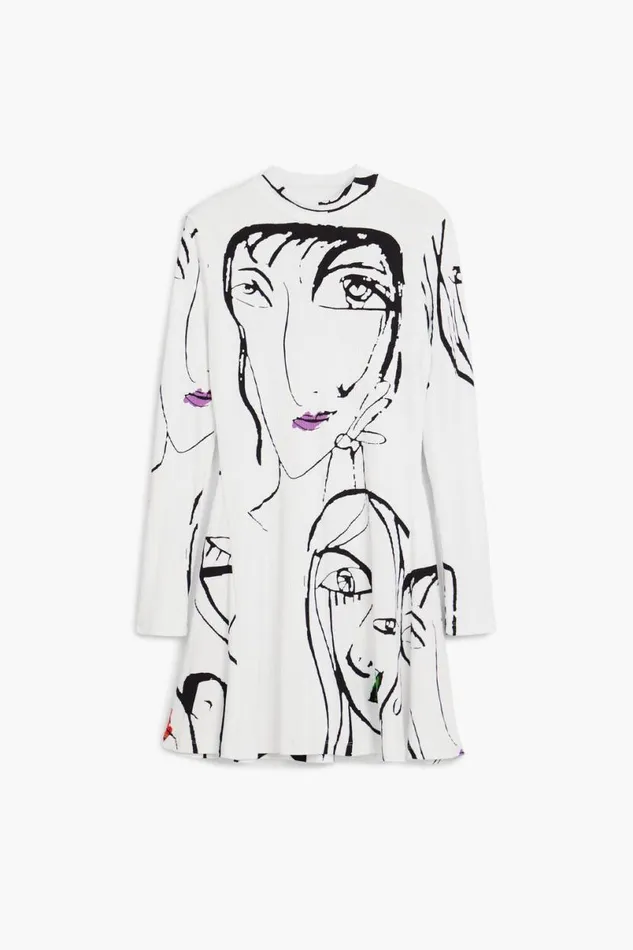 Women Dresses And Jumpsuits Desigual Face Print Dress
