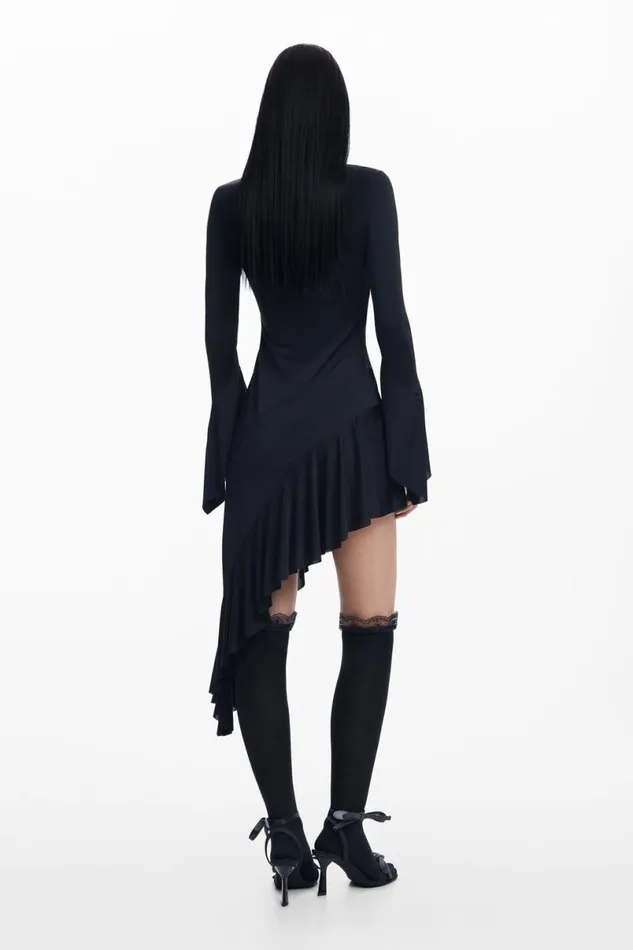 Women Dresses And Jumpsuits Desigual Mara Escot Asymmetric Black Dress