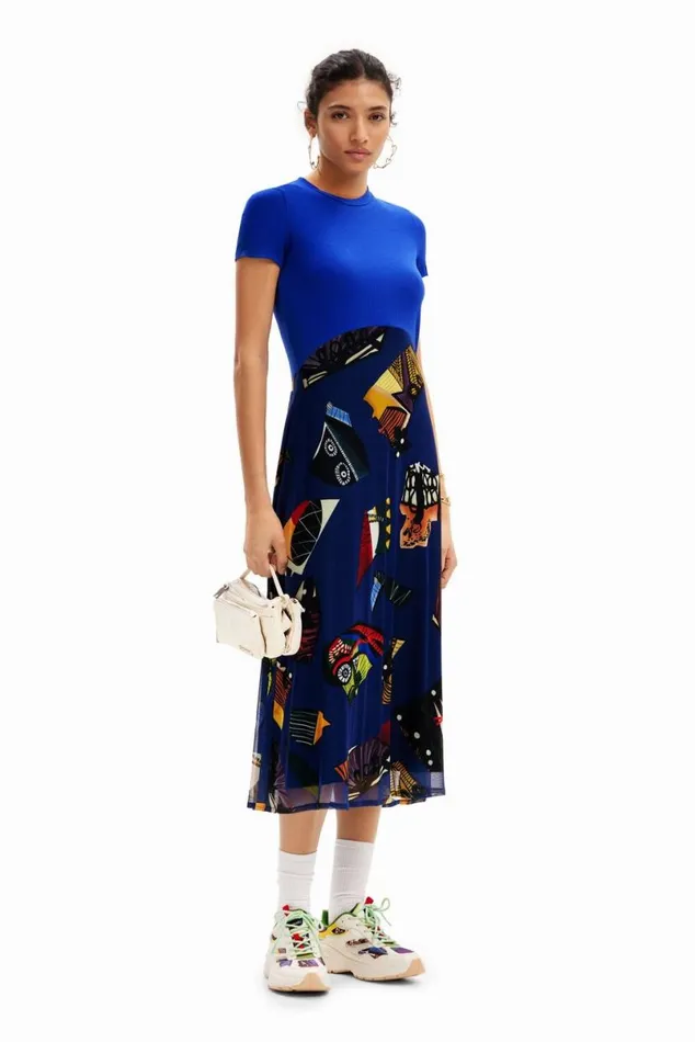 Women Dresses And Jumpsuits Desigual Midi Dress Combined M Christian Lacroix
