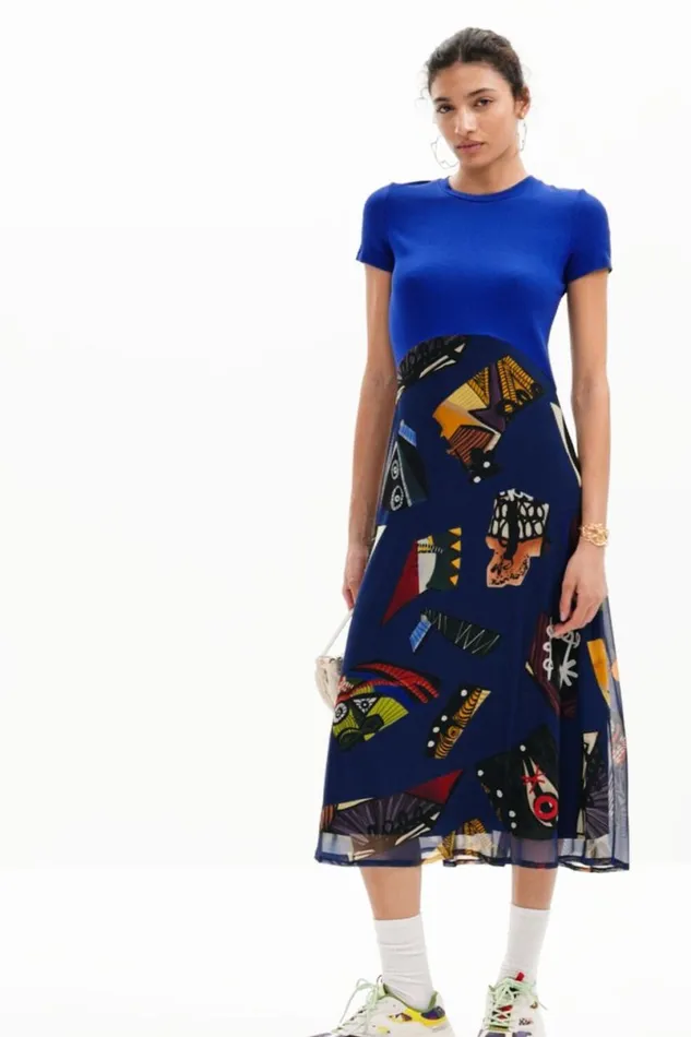 Women Dresses And Jumpsuits Desigual Midi Dress Combined M Christian Lacroix