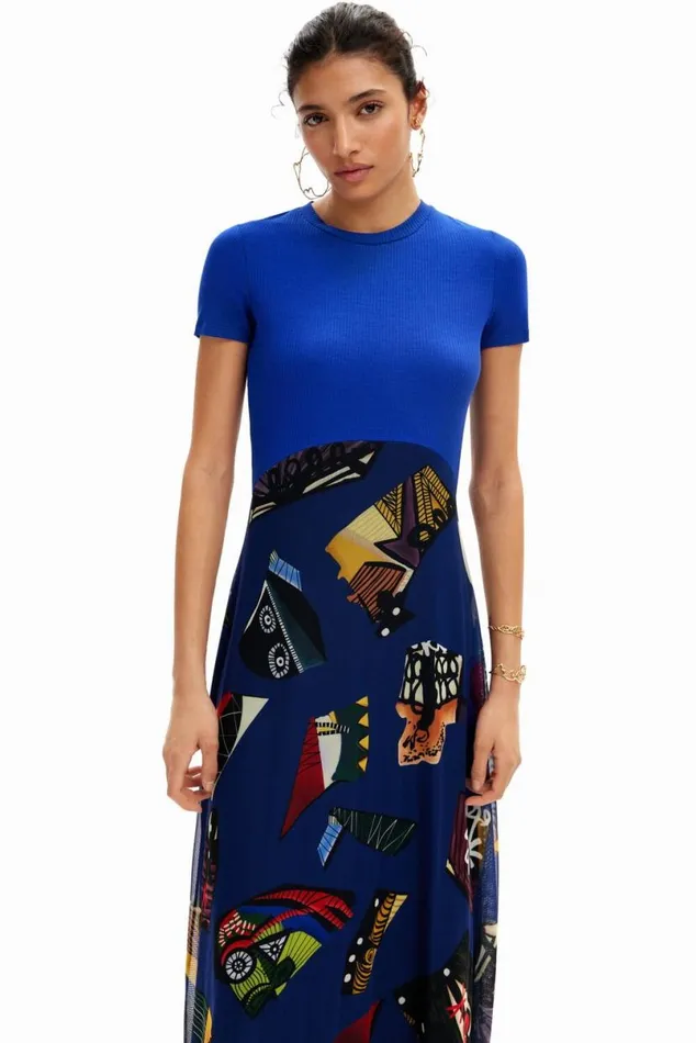 Women Dresses And Jumpsuits Desigual Midi Dress Combined M Christian Lacroix