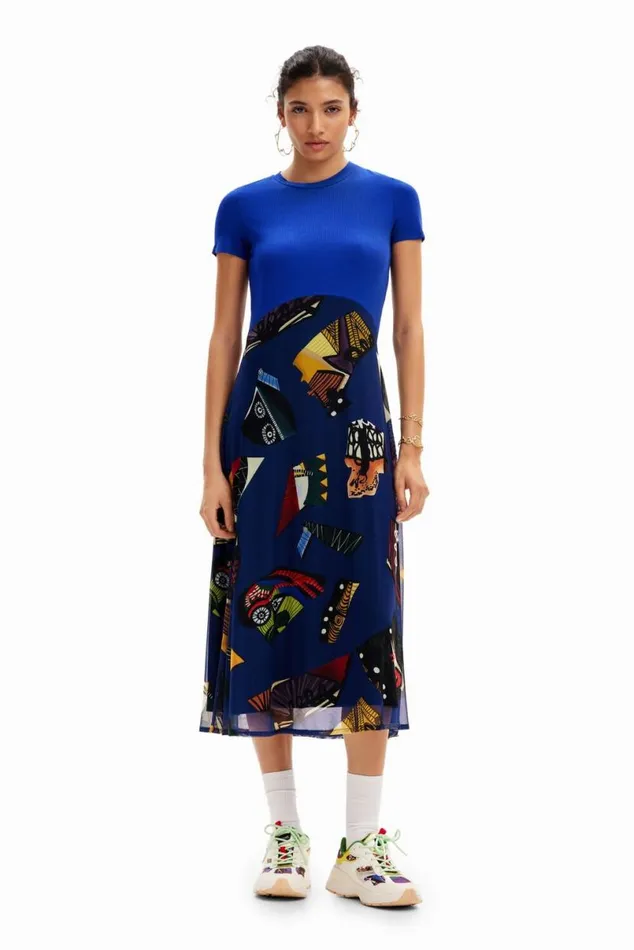 Women Dresses And Jumpsuits Desigual Midi Dress Combined M Christian Lacroix