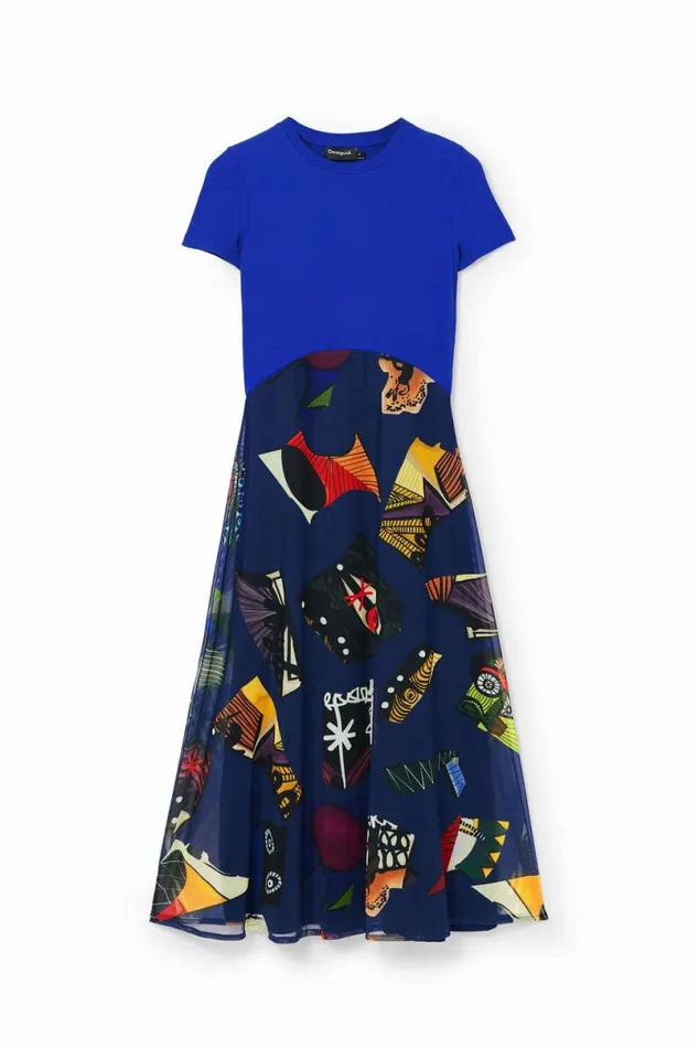 Women Dresses And Jumpsuits Desigual Midi Dress Combined M Christian Lacroix