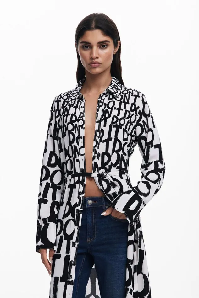 Women Dresses And Jumpsuits Desigual Midi Dress With Lettering