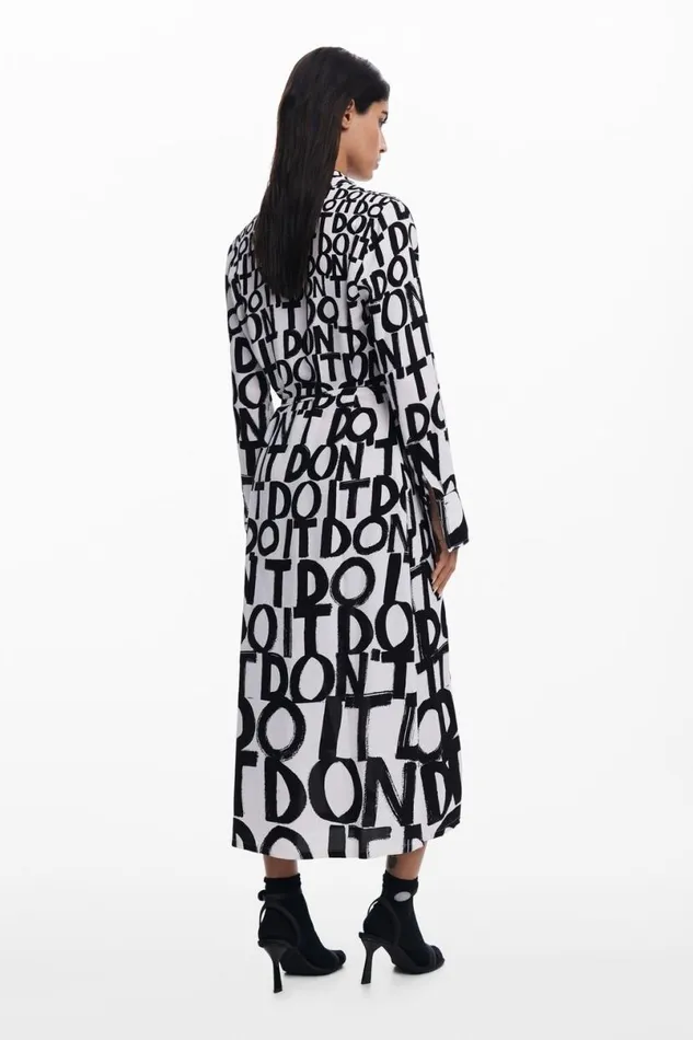 Women Dresses And Jumpsuits Desigual Midi Dress With Lettering