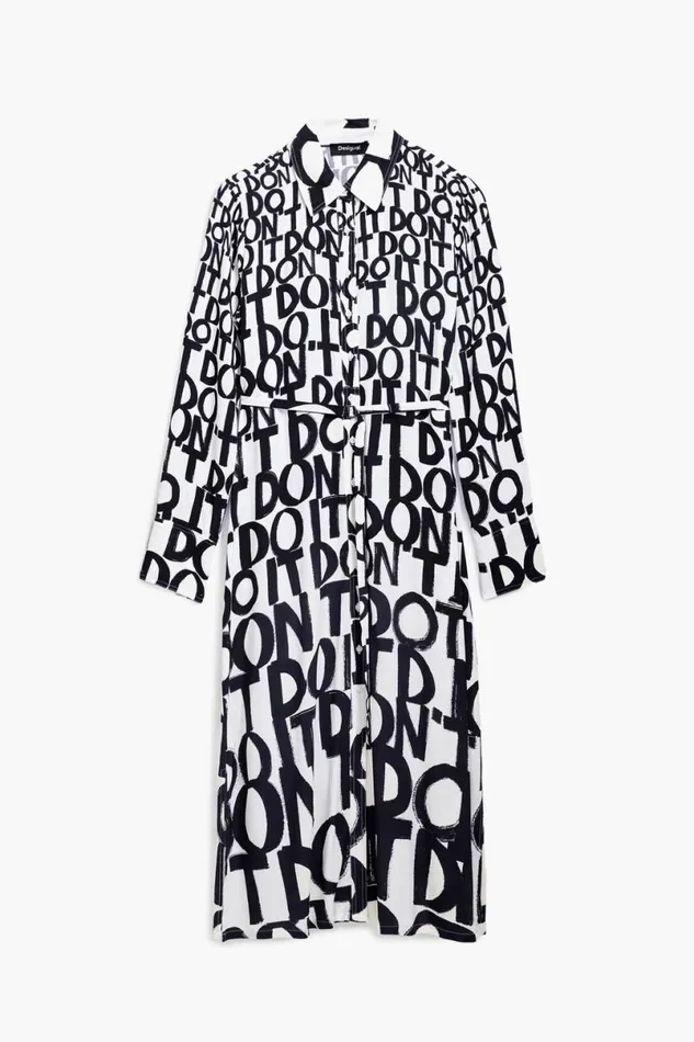 Women Dresses And Jumpsuits Desigual Midi Dress With Lettering