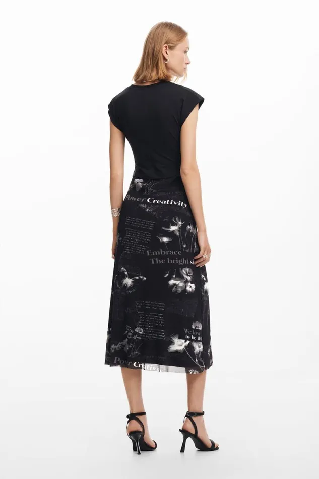Women Dresses And Jumpsuits Desigual Midi Dress With Text