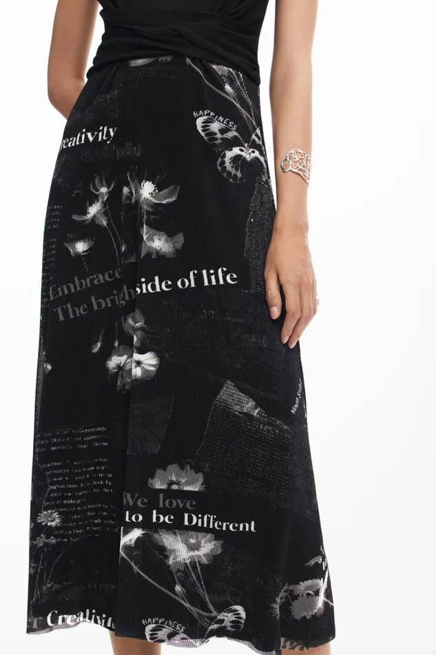 Women Dresses And Jumpsuits Desigual Midi Dress With Text