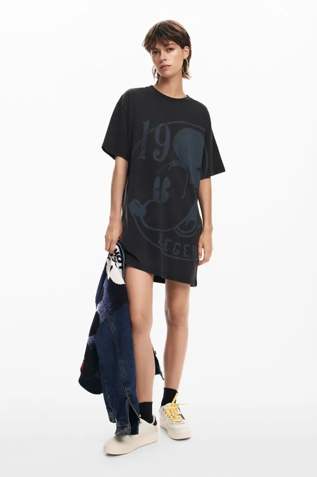Women Dresses And Jumpsuits Desigual Short Dress With Short Sleeves Mickey