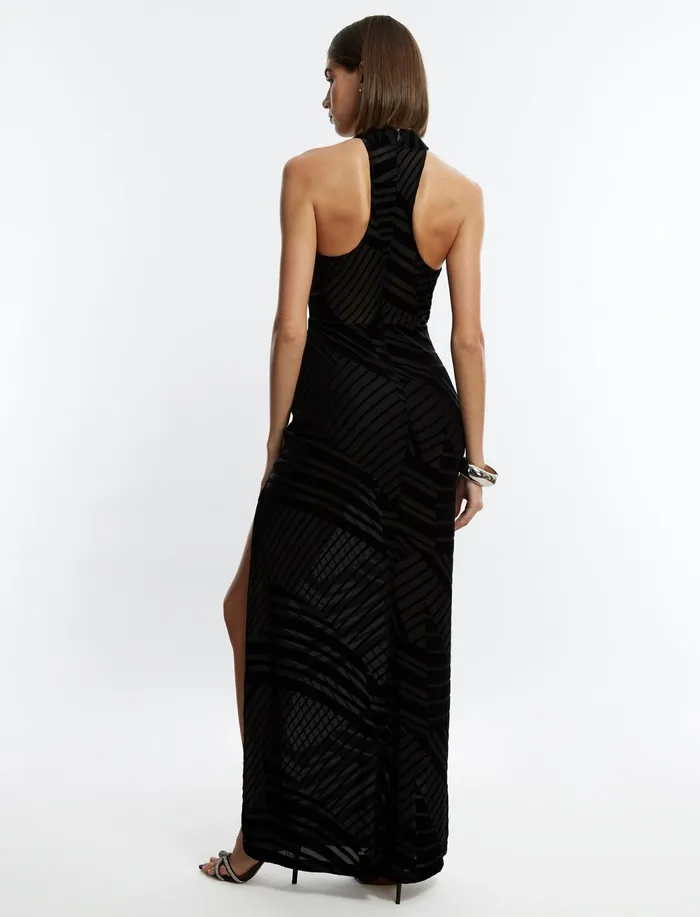 Women Dresses BCBG Black Allegra Halter Gown Black