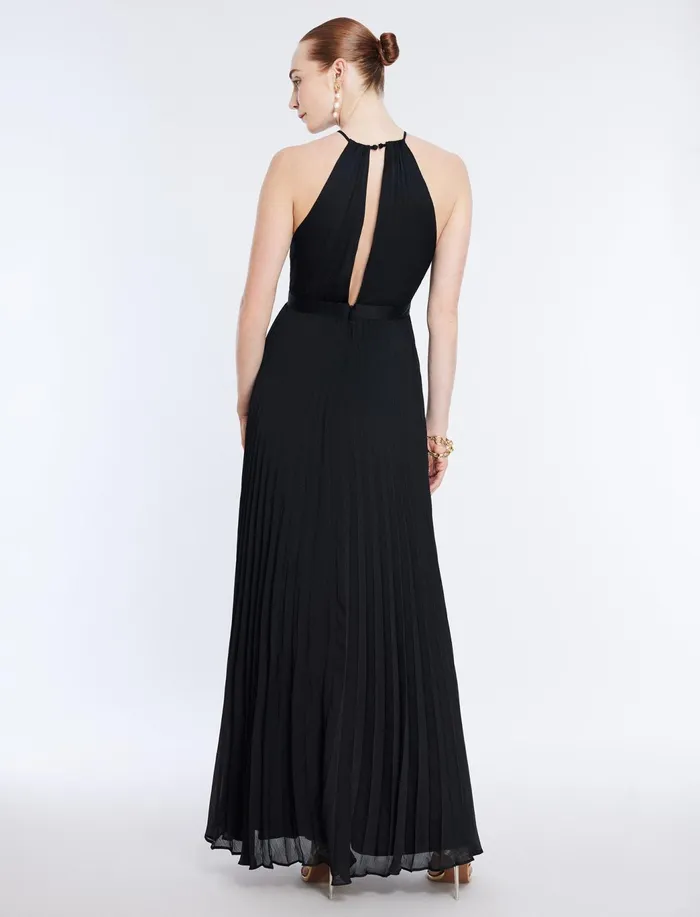 Women Dresses BCBG Primrose Pleated Gown Black