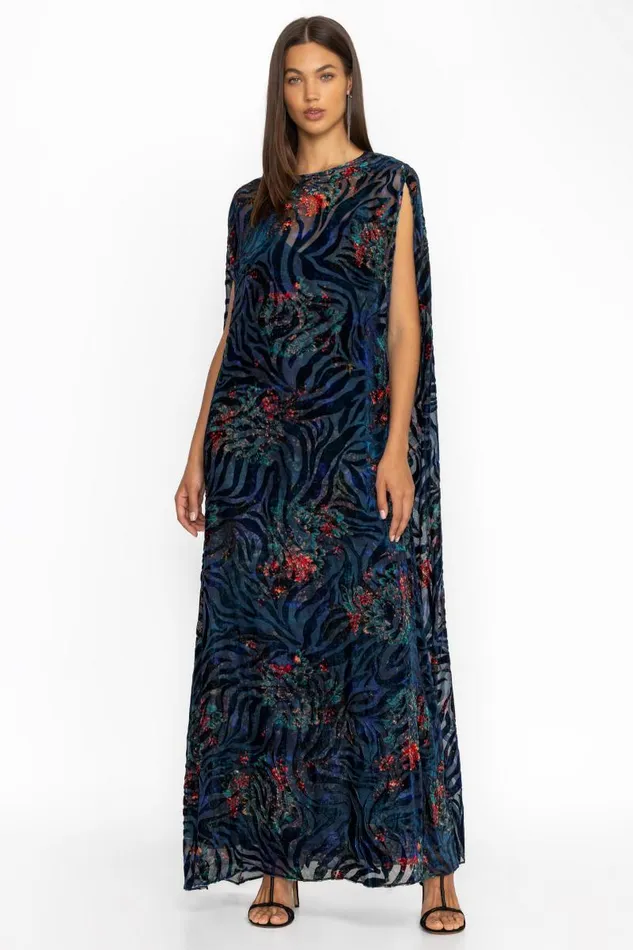 Women Dresses Johnny Was VIVA BURNOUT DRESS Biscay Bouquet