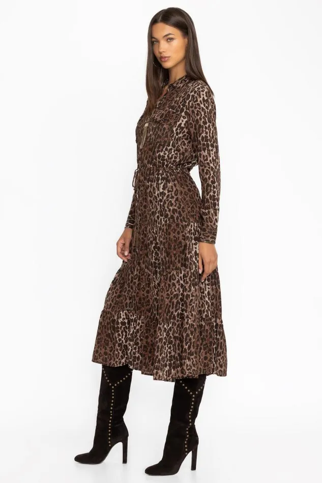 Women Dresses Johnny Was WESTERN TIER DRESS Og Leopard Women Dresses Johnny Was WESTERN TIER DRESS Og Leopard