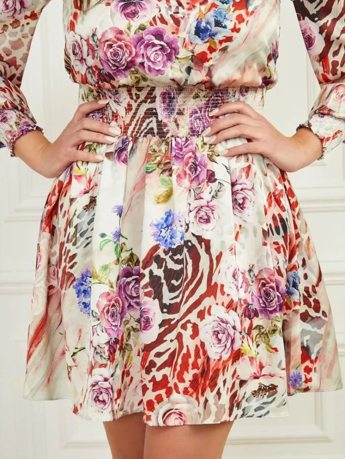 Women Dresses Marciano Clelia Dress Rose Shadow Print Women Dresses Marciano Clelia Dress Rose Shadow Print