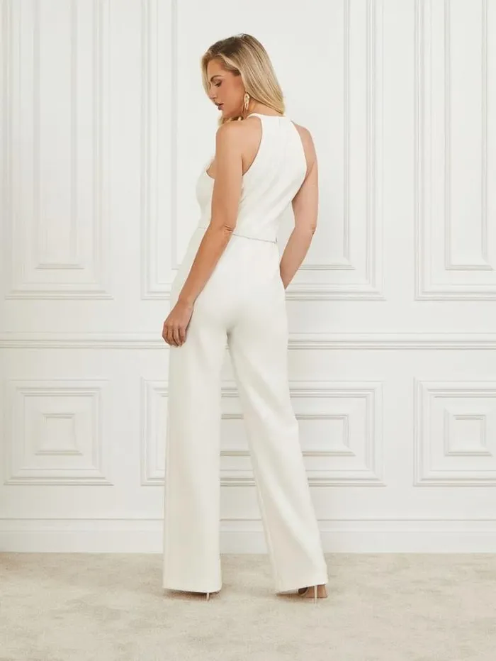 Women Dresses Marciano Darla Belted Jumpsuit Pale Pearl Women Dresses Marciano Darla Belted Jumpsuit Pale Pearl
