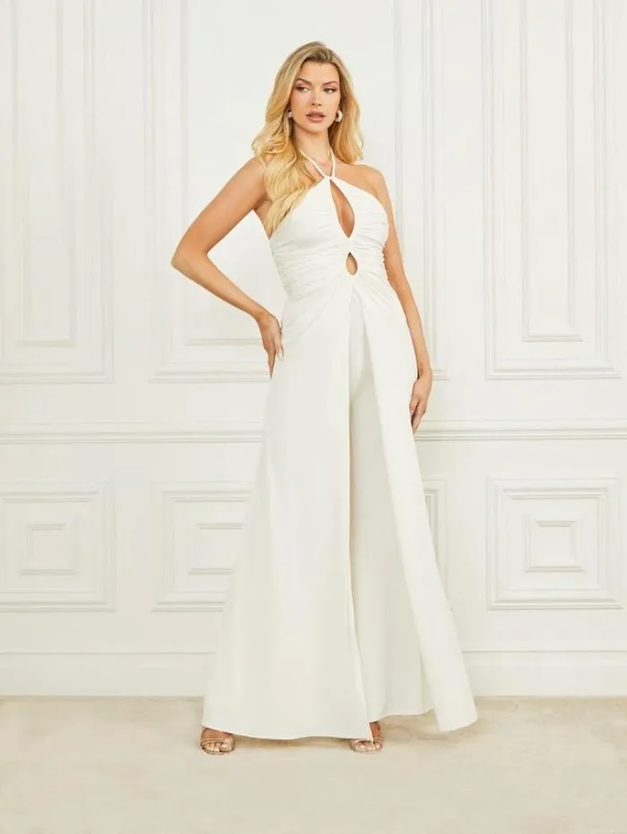 Women Dresses Marciano Frida Draped Jumpsuit Pale Pearl