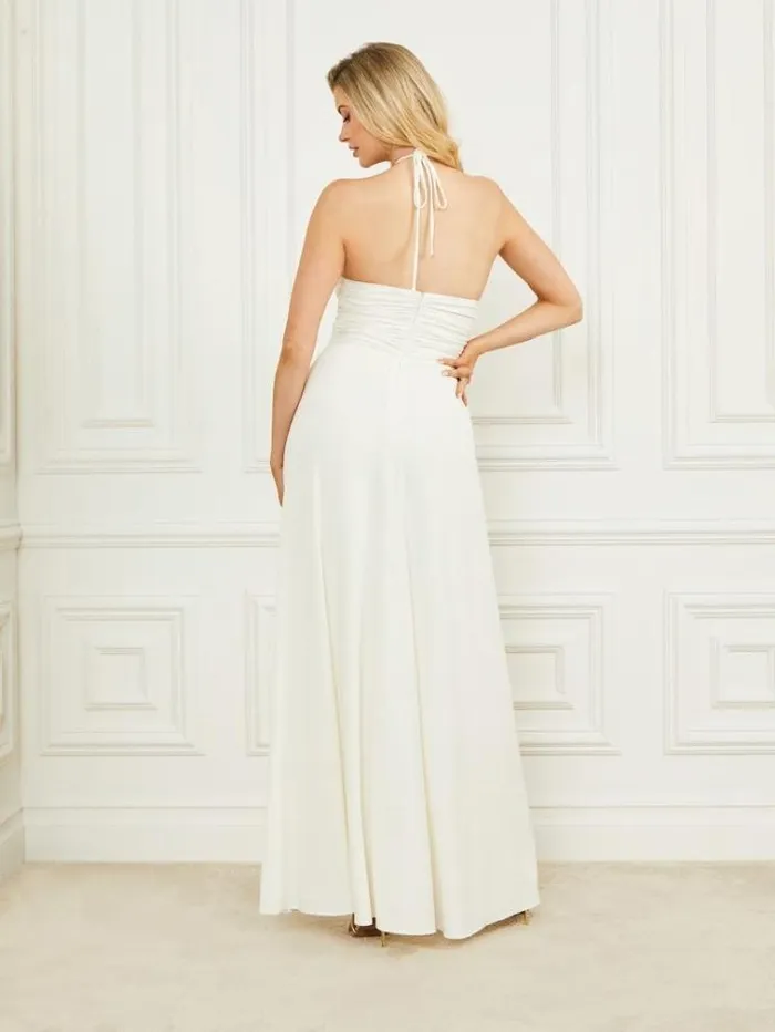 Women Dresses Marciano Frida Draped Jumpsuit Pale Pearl Women Dresses Marciano Frida Draped Jumpsuit Pale Pearl