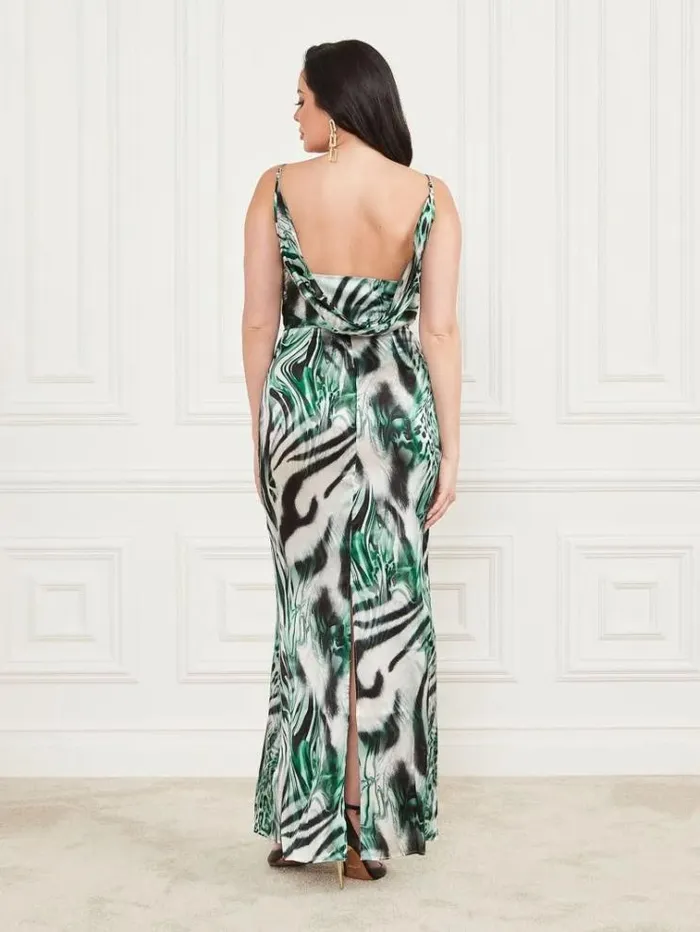 Women Dresses Marciano Madelyn Silk Maxi Dress Feline Feeling Print Women Dresses Marciano Madelyn Silk Maxi Dress Feline Feeling Print