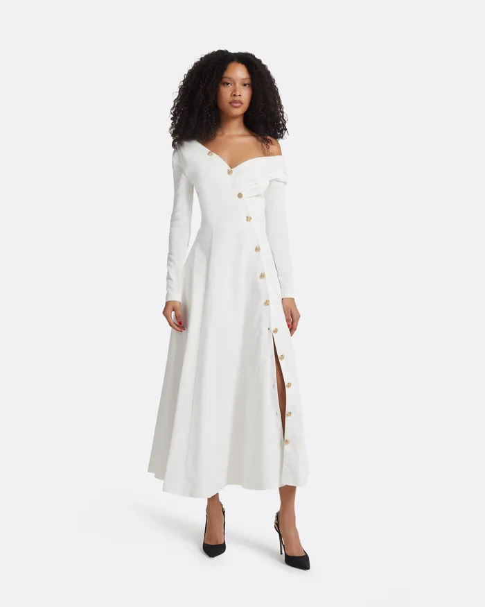Women Dresses Safiyaa Blaike Ivory Midi Dress Ivory