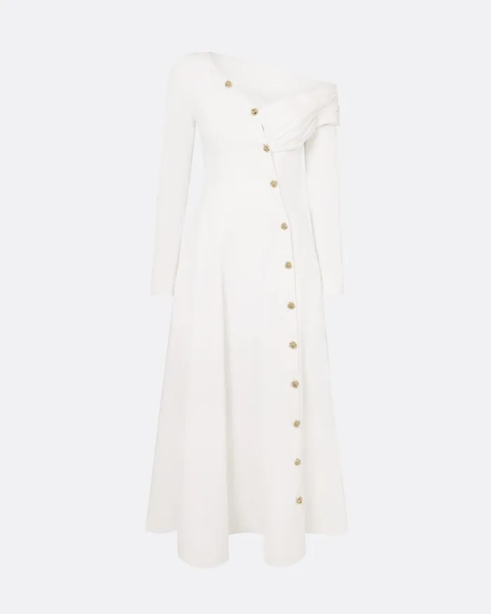 Women Dresses Safiyaa Blaike Ivory Midi Dress Ivory