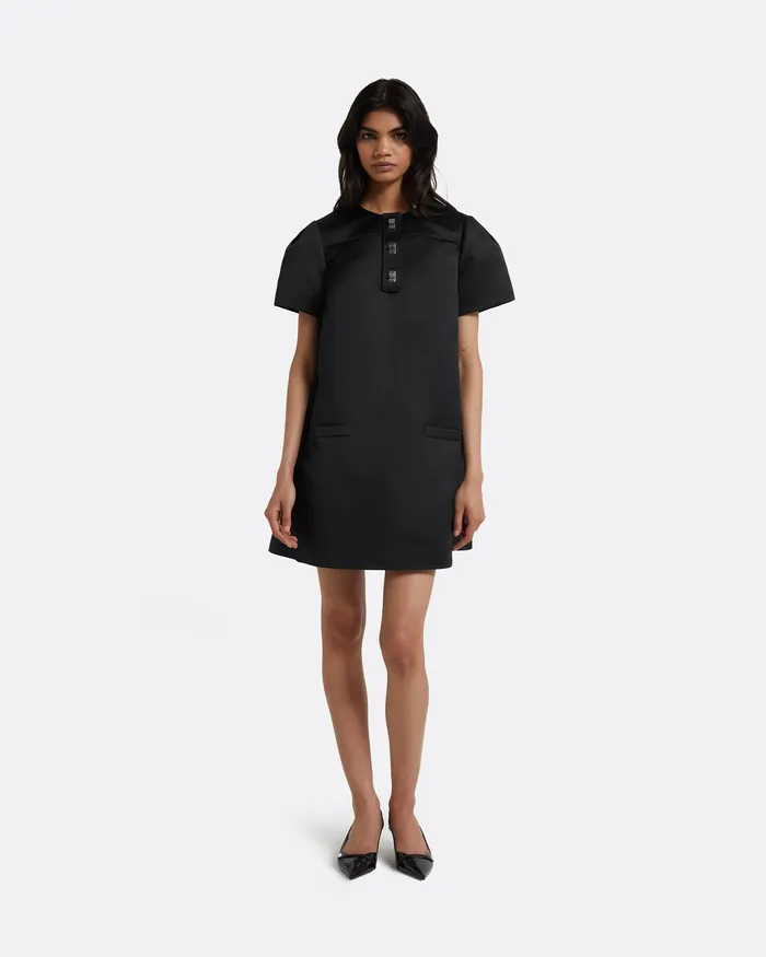 Women Dresses Safiyaa Damla Black Short Dress Black