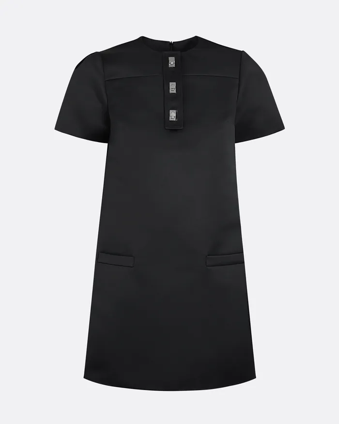 Women Dresses Safiyaa Damla Black Short Dress Black