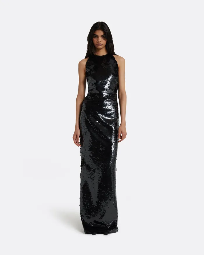 Women Dresses Safiyaa Santina Black Long Dress Black