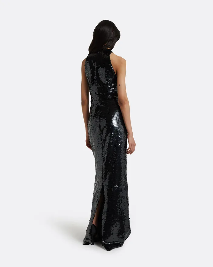 Women Dresses Safiyaa Santina Black Long Dress Black