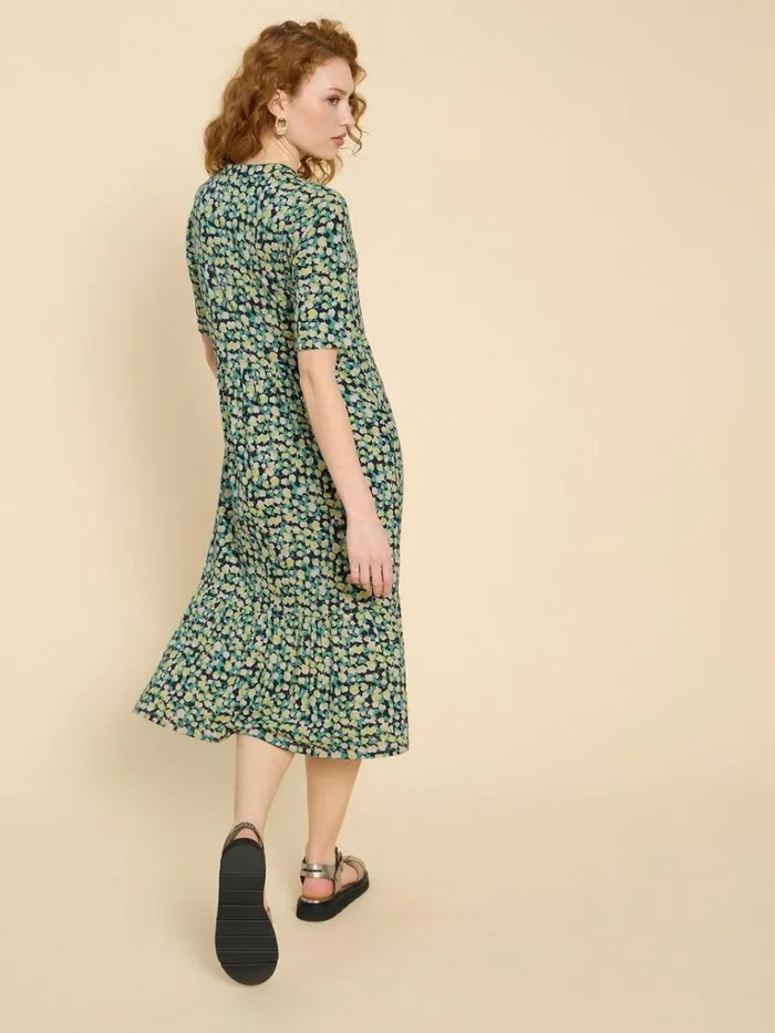 Women DRESSES White Stuff Naya Jersey Printed Tiered Dress Navy Print Women DRESSES White Stuff Naya Jersey Printed Tiered Dress Navy Print