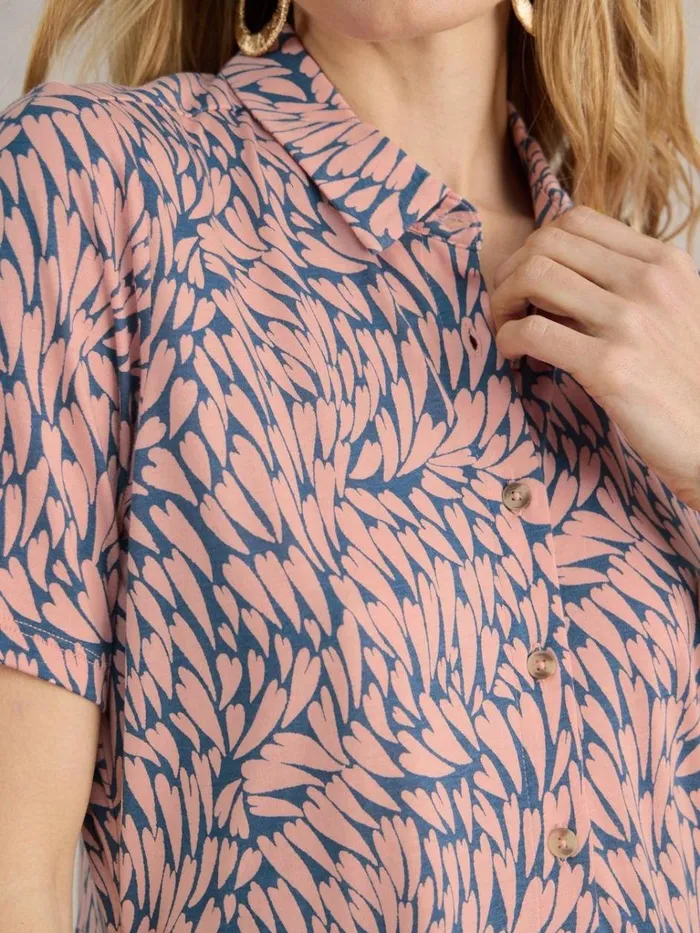 Women DRESSES White Stuff Ria Shirt Jersey Dress Pink Print Women DRESSES White Stuff Ria Shirt Jersey Dress Pink Print
