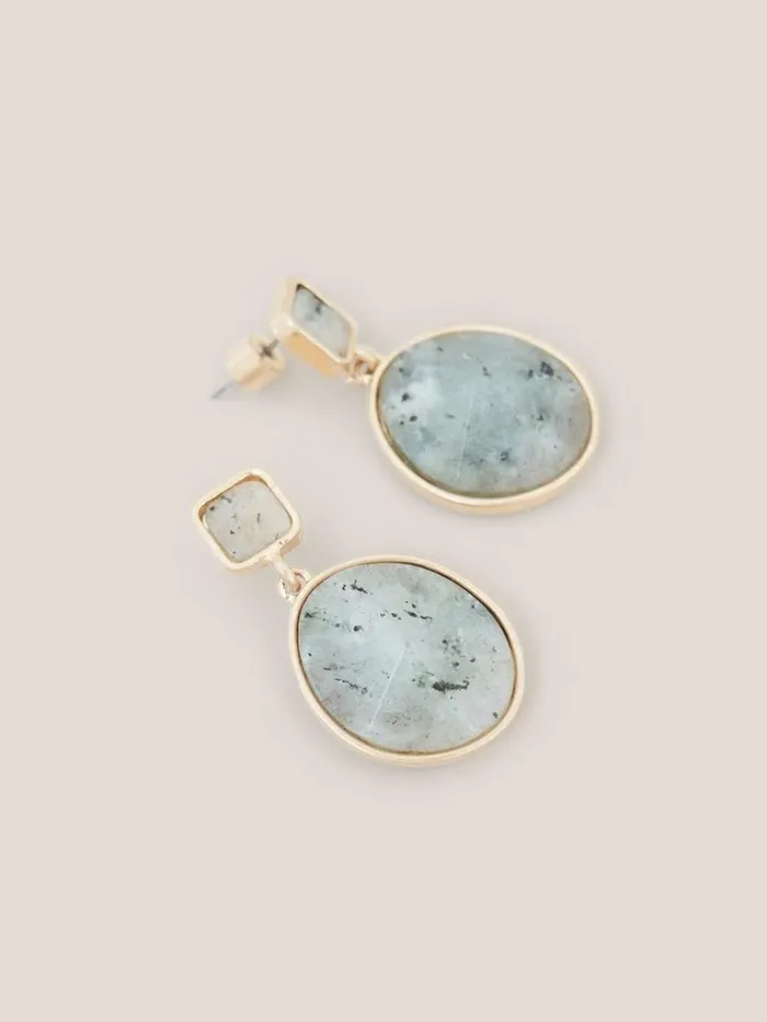Women EARRINGS White Stuff Pebble Drop Earrings Light Grey