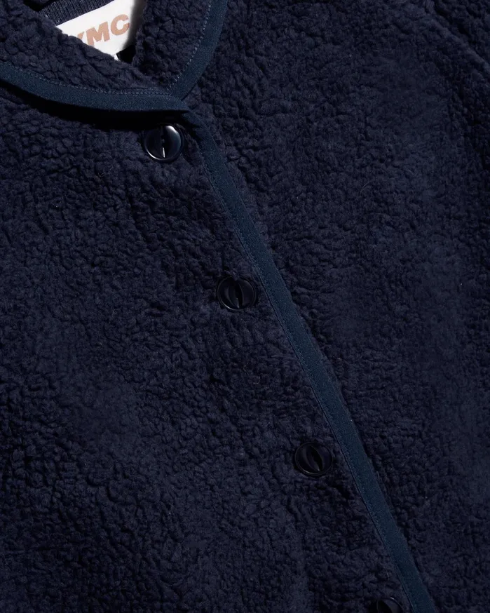 Women Earth Beach Fleece Jacket Navy YMC Outerwear