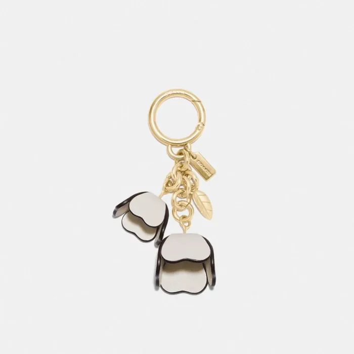 Women Essential Tea Rose Bag Charm Goldchalk Coach Bag Straps and Keychains