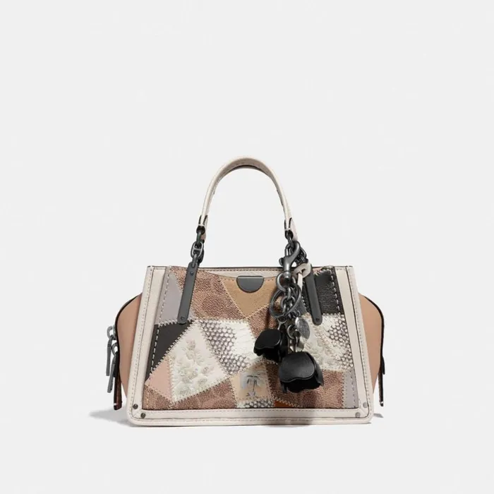 Women Essential Tea Rose Bag Charm Goldchalk Coach Bag Straps and Keychains