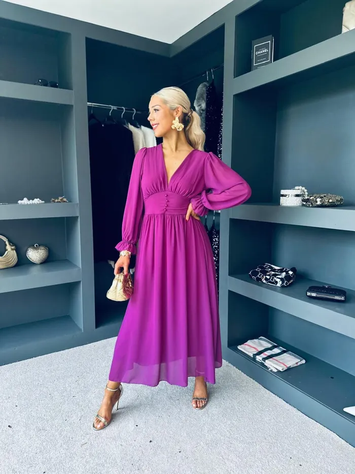 Women Evening Dress Canella Lane Cliona Banded Midi Dress Berry